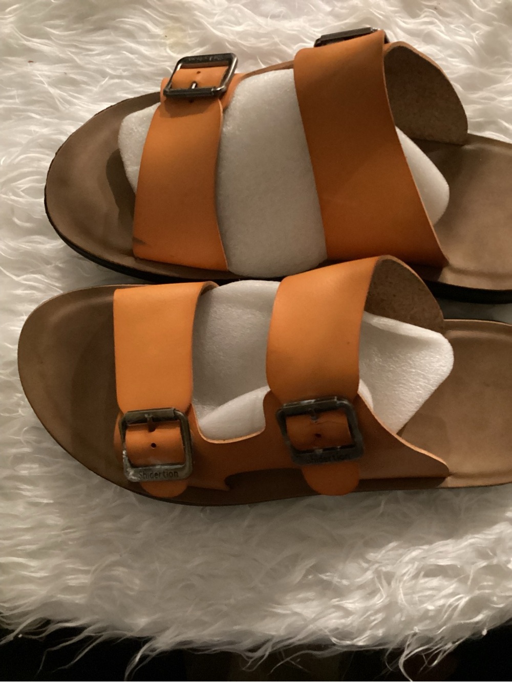 & Other Stories Orange Double-Buckle Slide Sandals for Kids